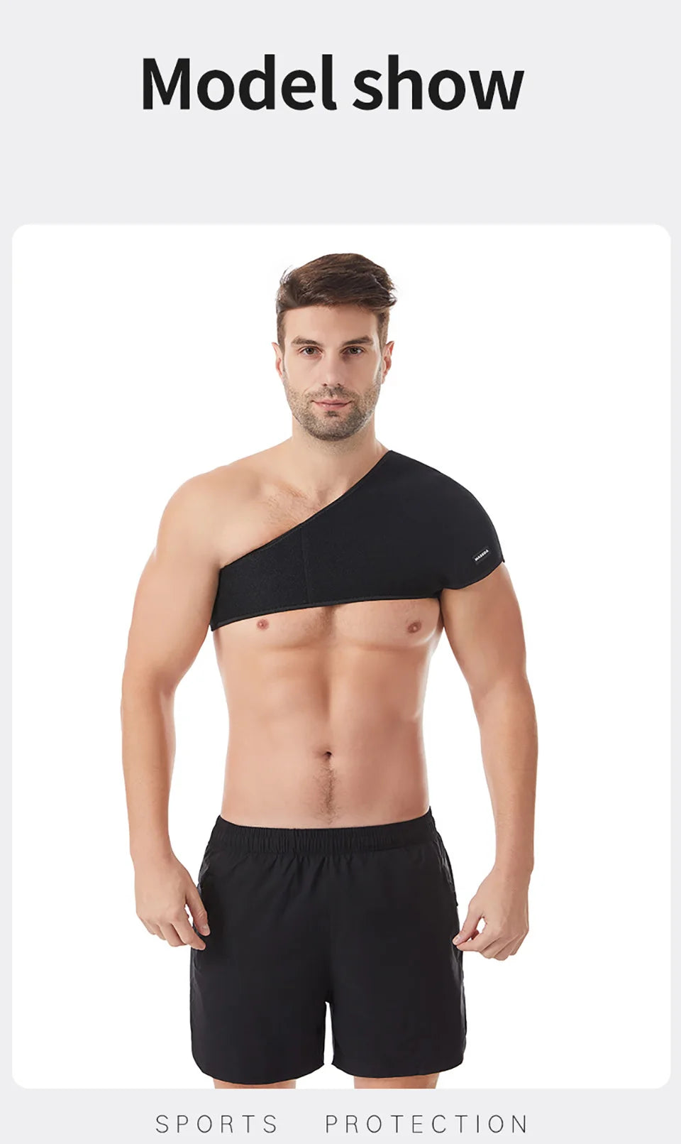 Sports Shoulder Pads Wide Adjustable Shoulder Guard Stretching Pressurized Protective Gear Fitness Outdoor Riding Weightlifting