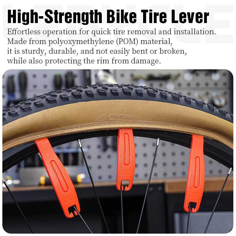 LEBYCLE 3PCS Bicycle Tire Lever MTB Road Bike Tire Pry Bar Ultralight Bike Tire Change Rim Spoon Cycling Crowbar Removal Tools