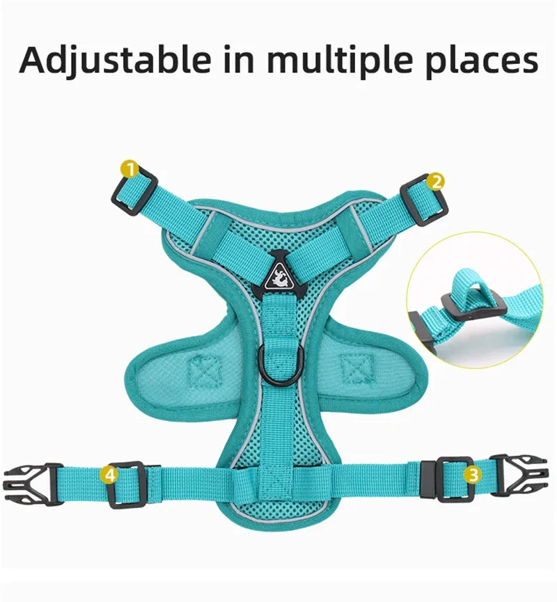 High Quality Fashion Cat Dog Harness and Leash Set Reflective Pet Harnesses Vest for Cats Small Dogs Pets Out Door Walk Supplies