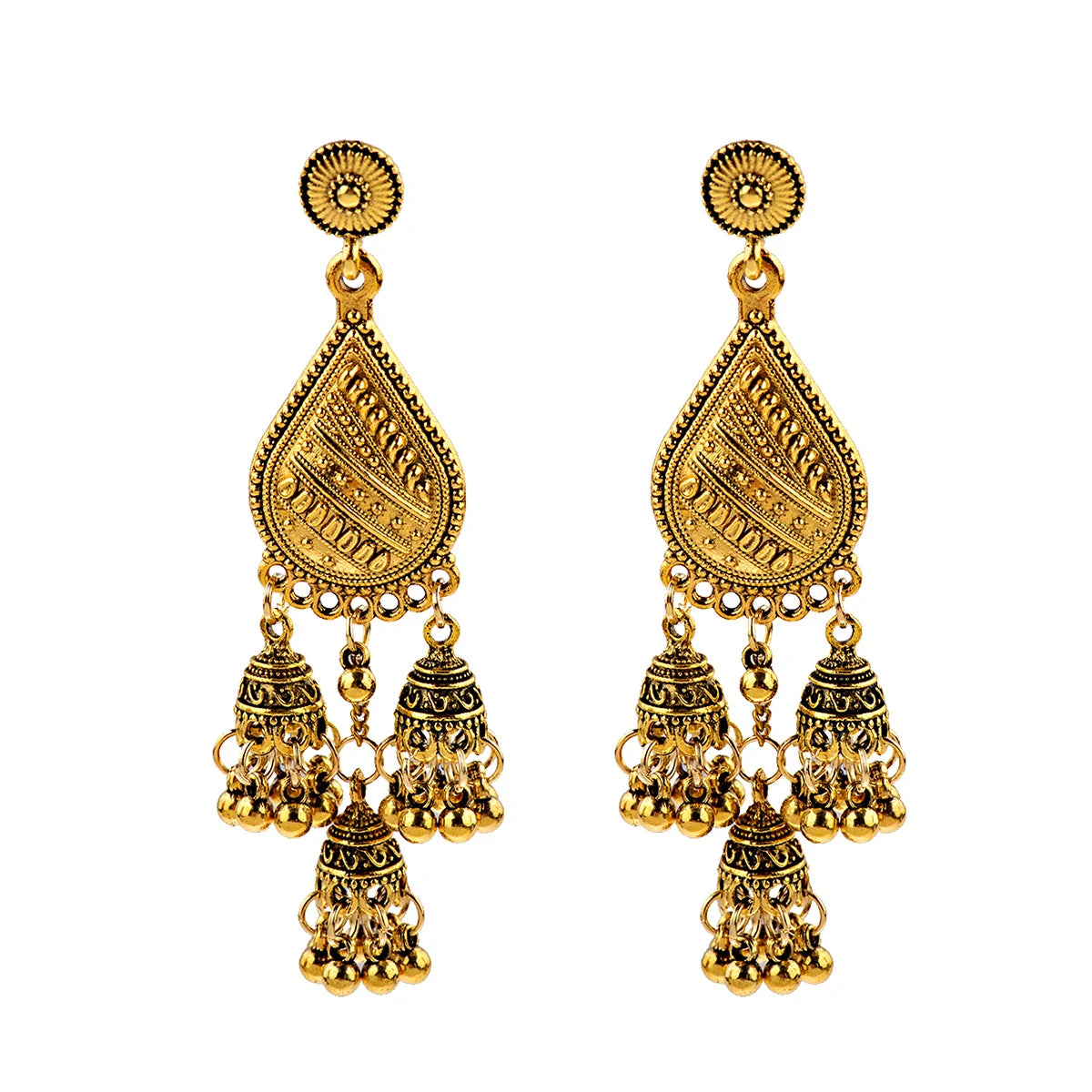 1Pair Earrings For Women Accessories Bells Indian Jewelry Ear Rings For Girls Fashion Vintage Earring Dangling Gift Kolczyki