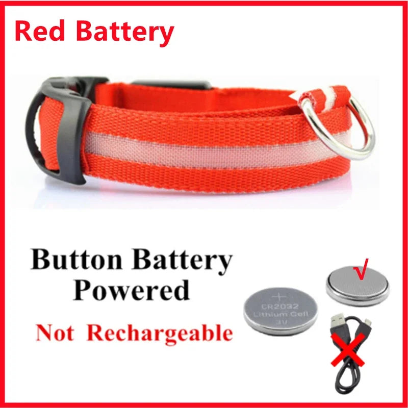 Led Glowing Dog Collar  Luminous Collar Adjustable Night Light  Harness Dog Leash For Girl Small Dogs Cat Pet Safety Accessories