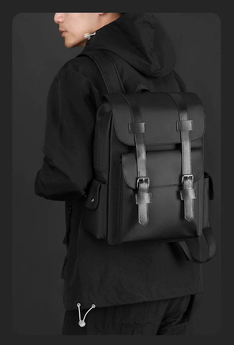 New Fashionable Backpack, Trendy Simple Casual Bag, Solid Color Business Travel Bag, Large Capacity Laptop Bag, Unisex Student School Bag, Multi-Functional Storage Bag