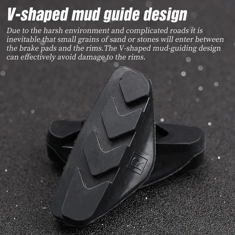 LEBYCLE Road Bicycle Cycling Braking C-Brake Pads Blocks Holders Durable Rubber Shoes 50mm Caliper Pads