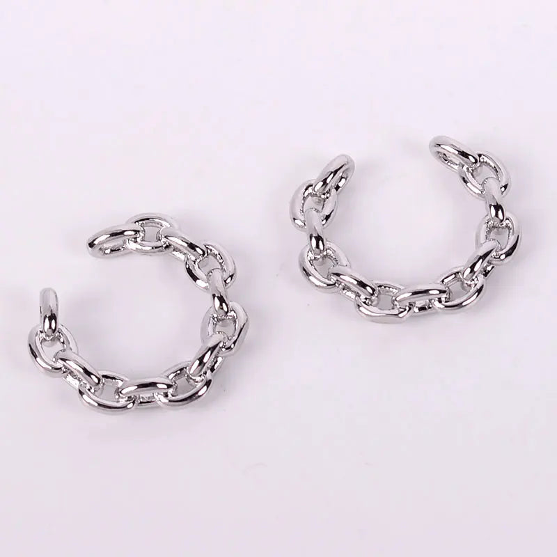 Stackable Earrings Without Ear Hole Star Wrap Clip On Earrings Earcuff for Women Ear Screen Climb Cuffs Fake Piercing One pair
