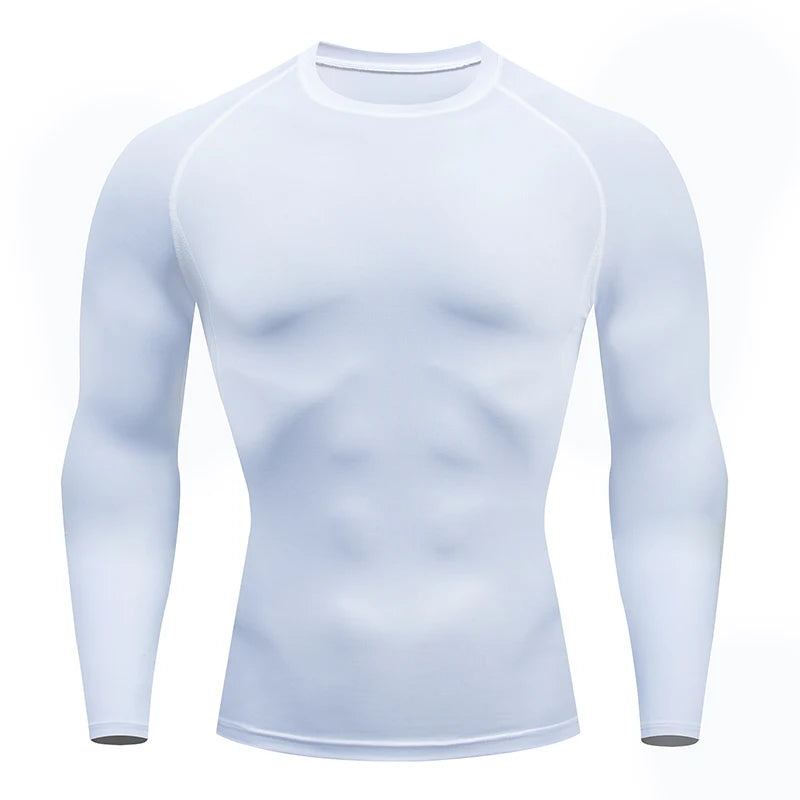 Long Sleeve Compression Shirts for Men Gym Workout Rash Guard Undershirts Baselayers Athletic Quick Dry Tees Top Running clothes