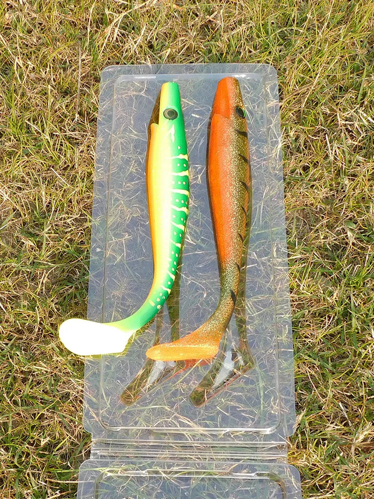 ESFISHING Big bait fishing lure 200mm hog shad sea fishing for pike trout perch soft baits saltwater leurres souple swimbait