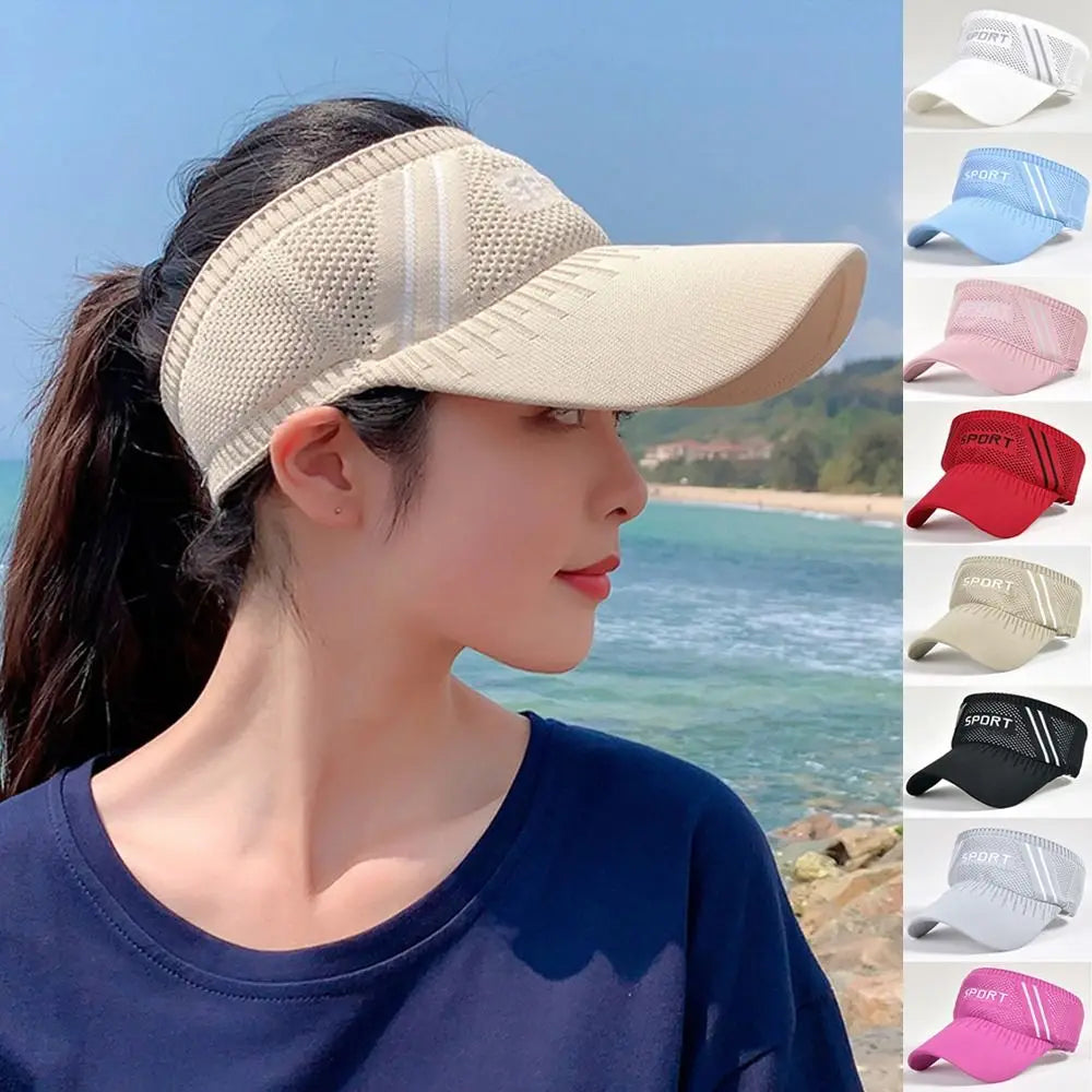 Women Hats Sunscreen Baseball Cap Outdoor Sport Leisure Sun Protection Breathable Sunshade Hat Sun Hats Ponytail Hat