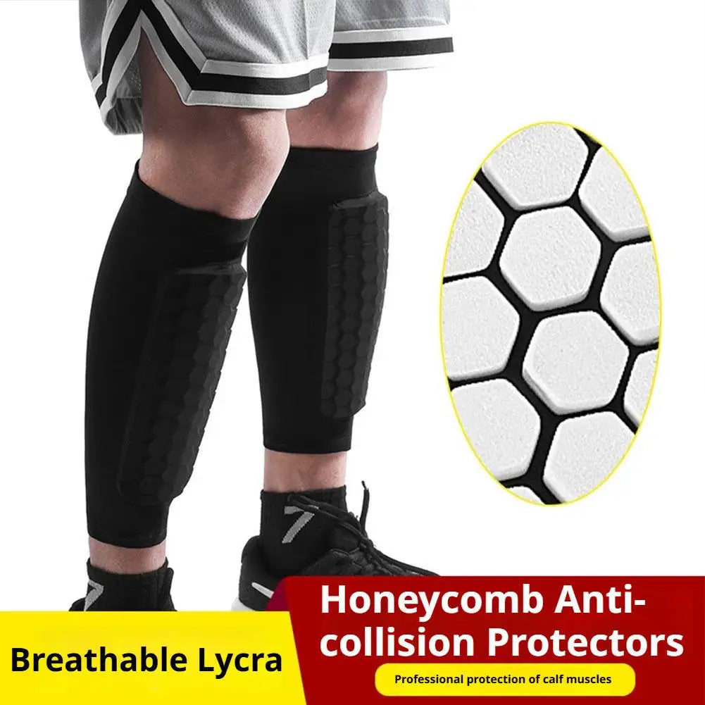 Football Shin Guard Socks Sleeves with Foam,Calf Compression Sleeve Honeycomb Pads,Sports Legging & Soccer Equipment