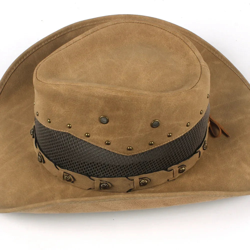 Men's and Women's Classic Retro British Top Hats, Travel Hats, Riding Leather Western Cowboy Hats