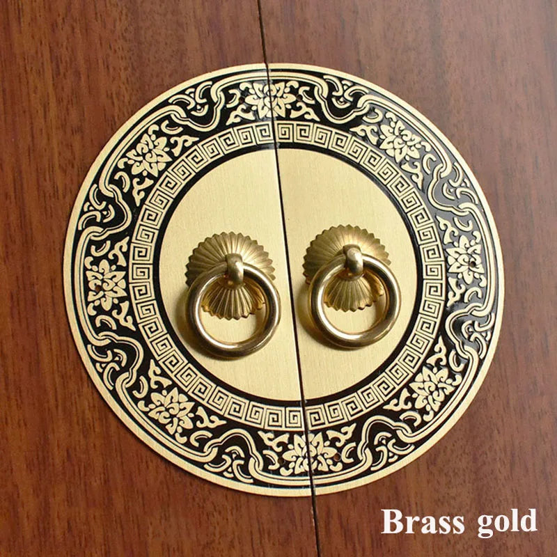 Chinese Antique Brass Cabinet Handles – Retro Door Pulls for Wardrobes, Bookcases, and Shoe Cabinets (110mm-240mm)