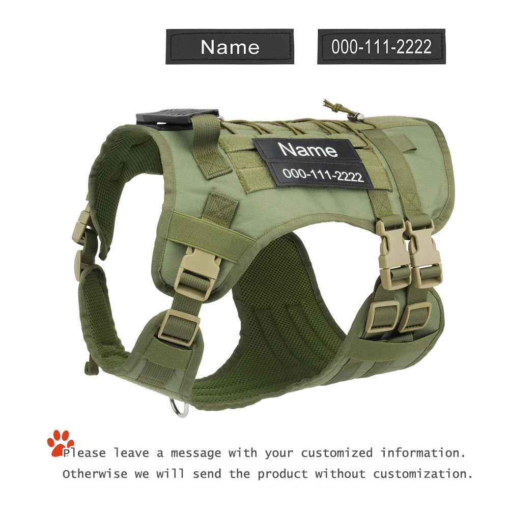 Personalized Name Dog Harness Customized Phone Breathable Adjustable Pet Harness for Medium Large Dog Chest Strap Vest