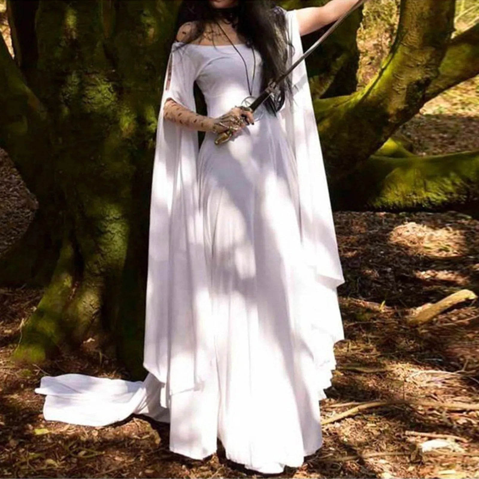 ladies dress Elegant off shoulder round Neck high Waist Wrapped Maxi Dress Women halloween Party Club Elegant Evening Dresses