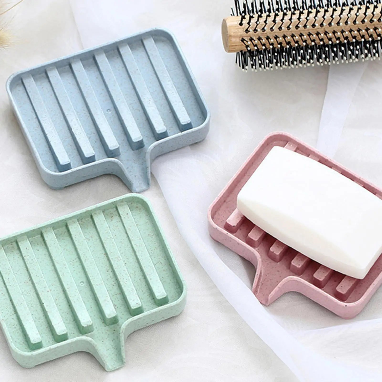 Bathroom Draining Soap Tray with Drain Shower Soap Storage Containers Toilet Draining Soap Storage Box for Home Kitchen