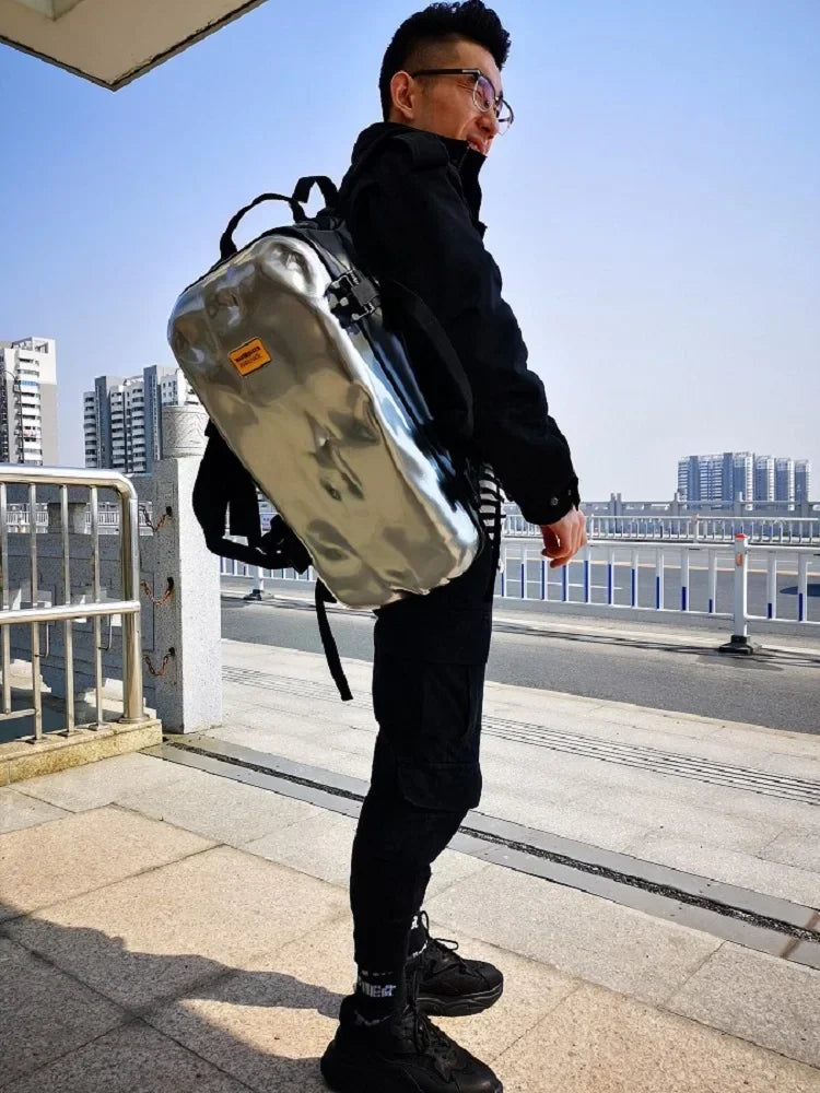 Backpack Men's Crash Bag High-End Design Trend Ins Short-Distance Travel Sports Training Fitness Travel Backpack