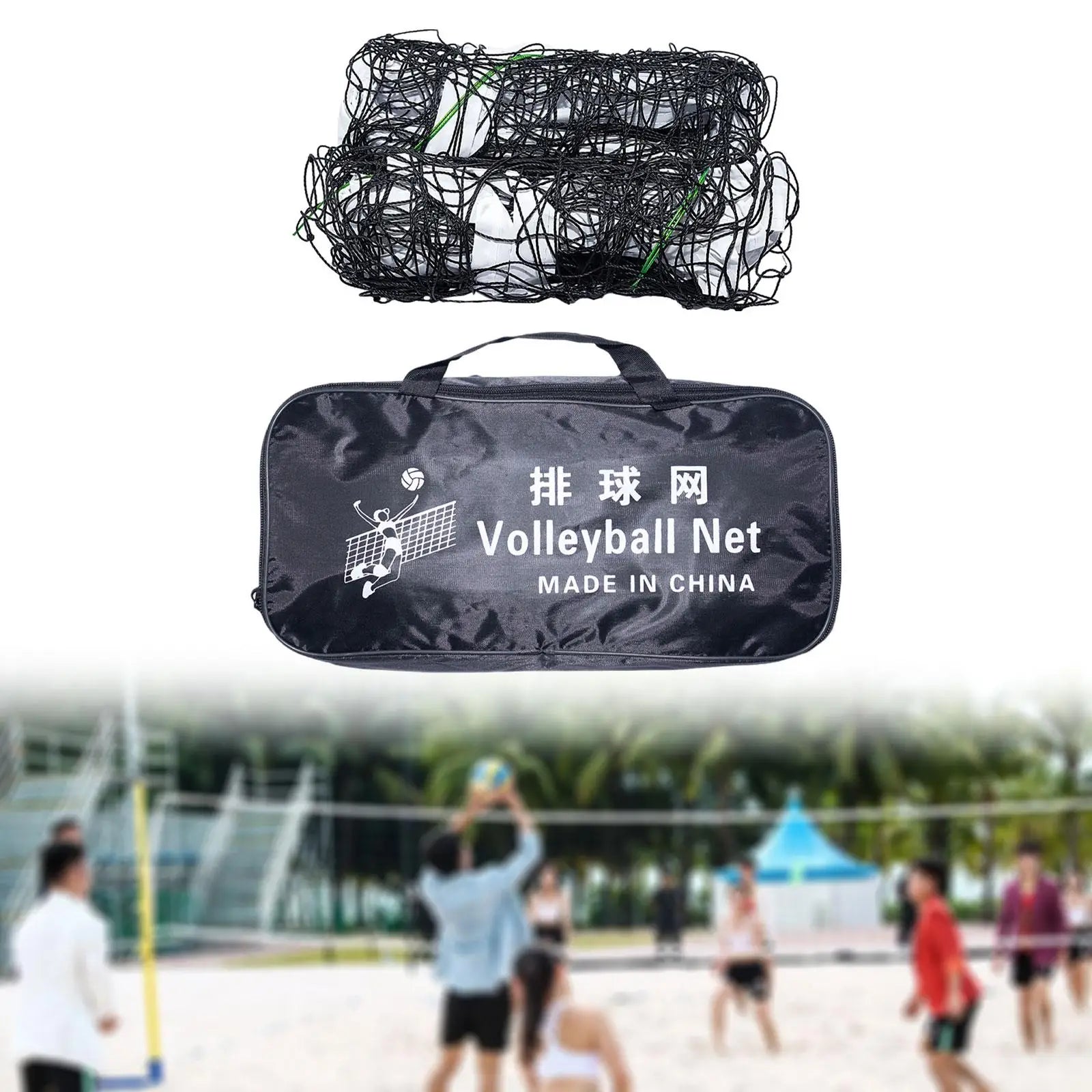 Portable Volleyball Net Thick Training Equipment Professional Practice with Carry Bag for Park Garden Lawn Backyard Beach