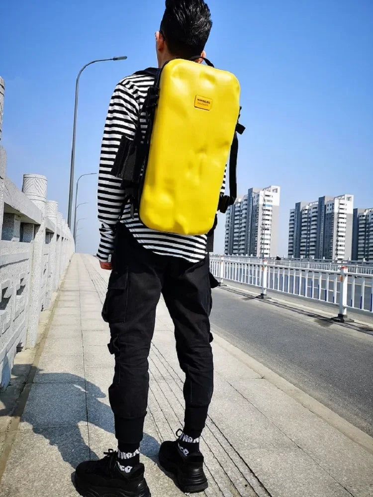 Backpack Men's Crash Bag High-End Design Trend Ins Short-Distance Travel Sports Training Fitness Travel Backpack