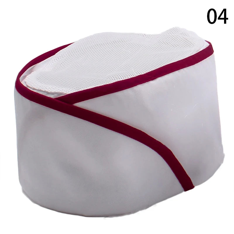 Japanese Chef's Hat Breathable Mesh Men Women Catering Work Cap Restaurant Kitchen Cooking Waiter Work Uniform Dustproof Caps