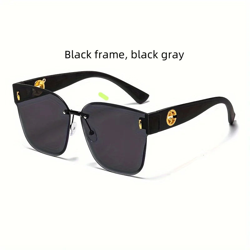 Luxury Womens Sunglasses Large Frame UV Resistant Gradient Lens Trendy High End Face Contouring Accessories