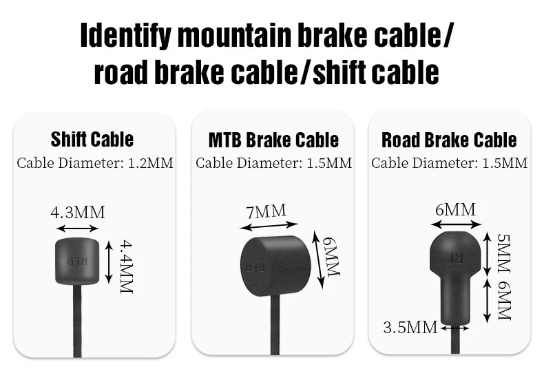 LEBYCLE MTB Road Bicycle Brake Line 1.7m Derailleur Shift Inner Wire 1.55/2.1m Brake Hose 2.5m Teflon Coated Bike Cable
