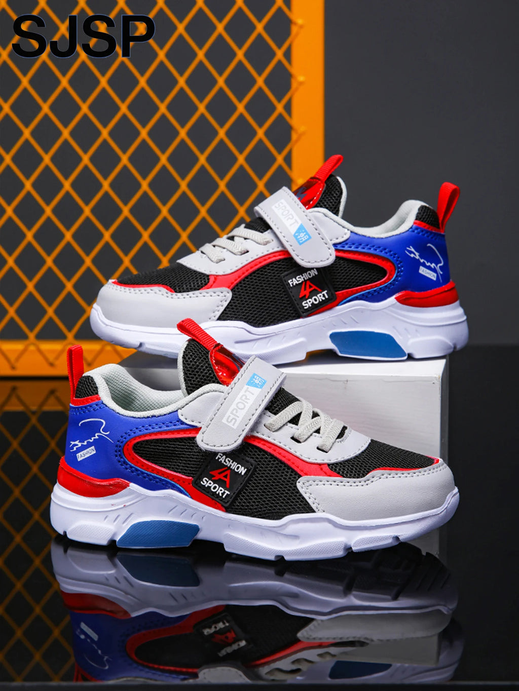 Children's Sports Shoes for Boys, Fashionable Mesh Breathable Casual Sports Shoes, Lightweight Running Shoes, Comfortable