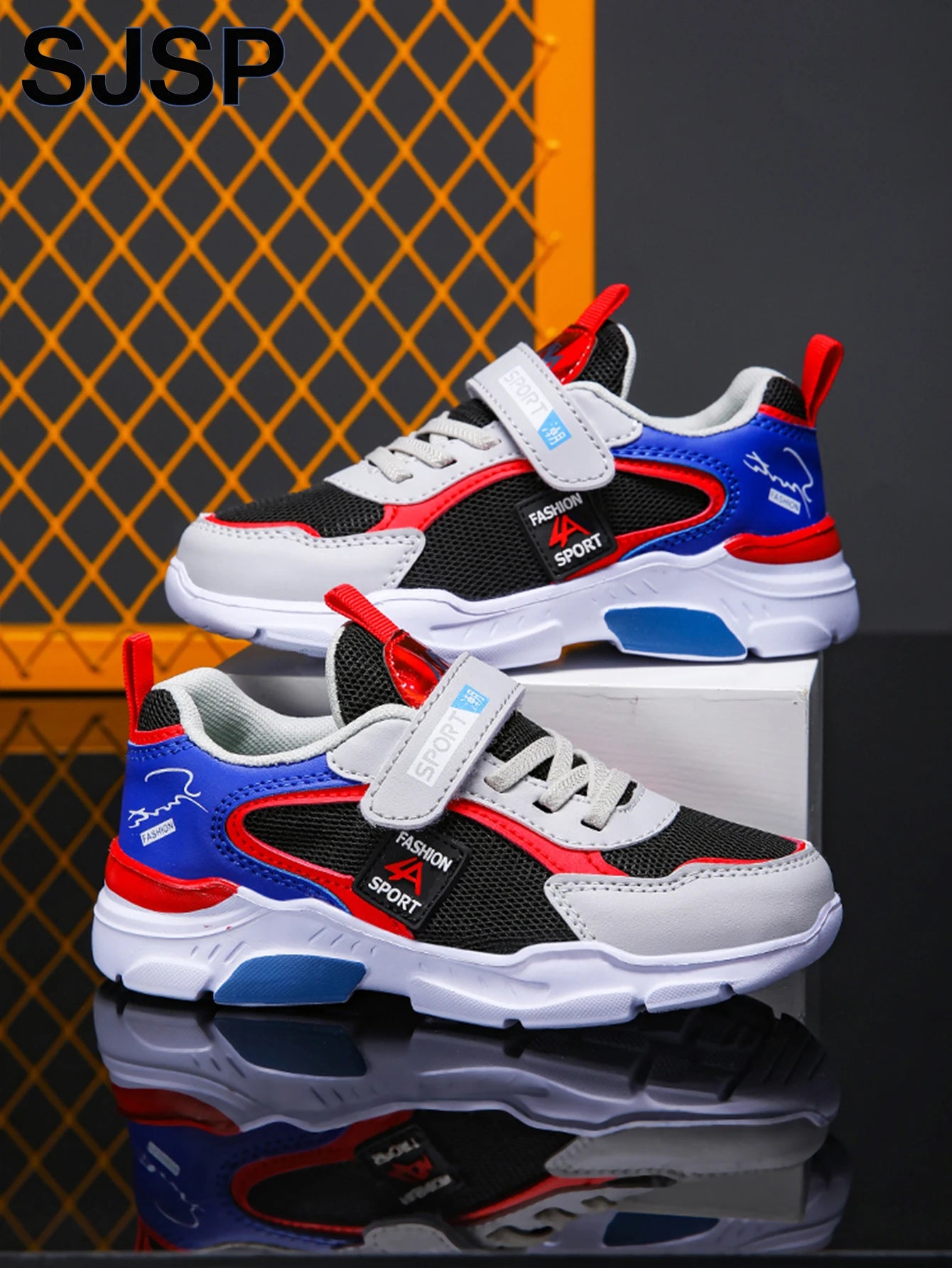 Children's Sports Shoes for Boys, Fashionable Mesh Breathable Casual Sports Shoes, Lightweight Running Shoes, Comfortable