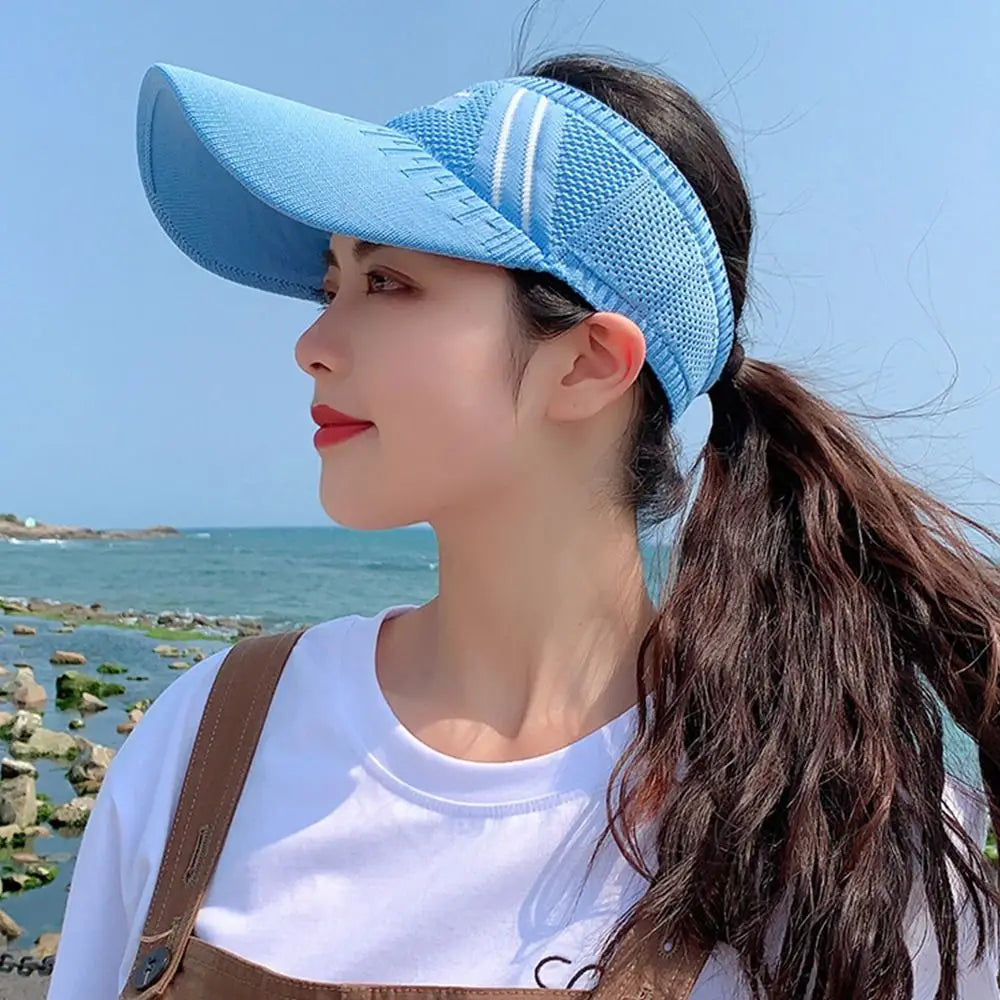 Women Hats Sunscreen Baseball Cap Outdoor Sport Leisure Sun Protection Breathable Sunshade Hat Sun Hats Ponytail Hat