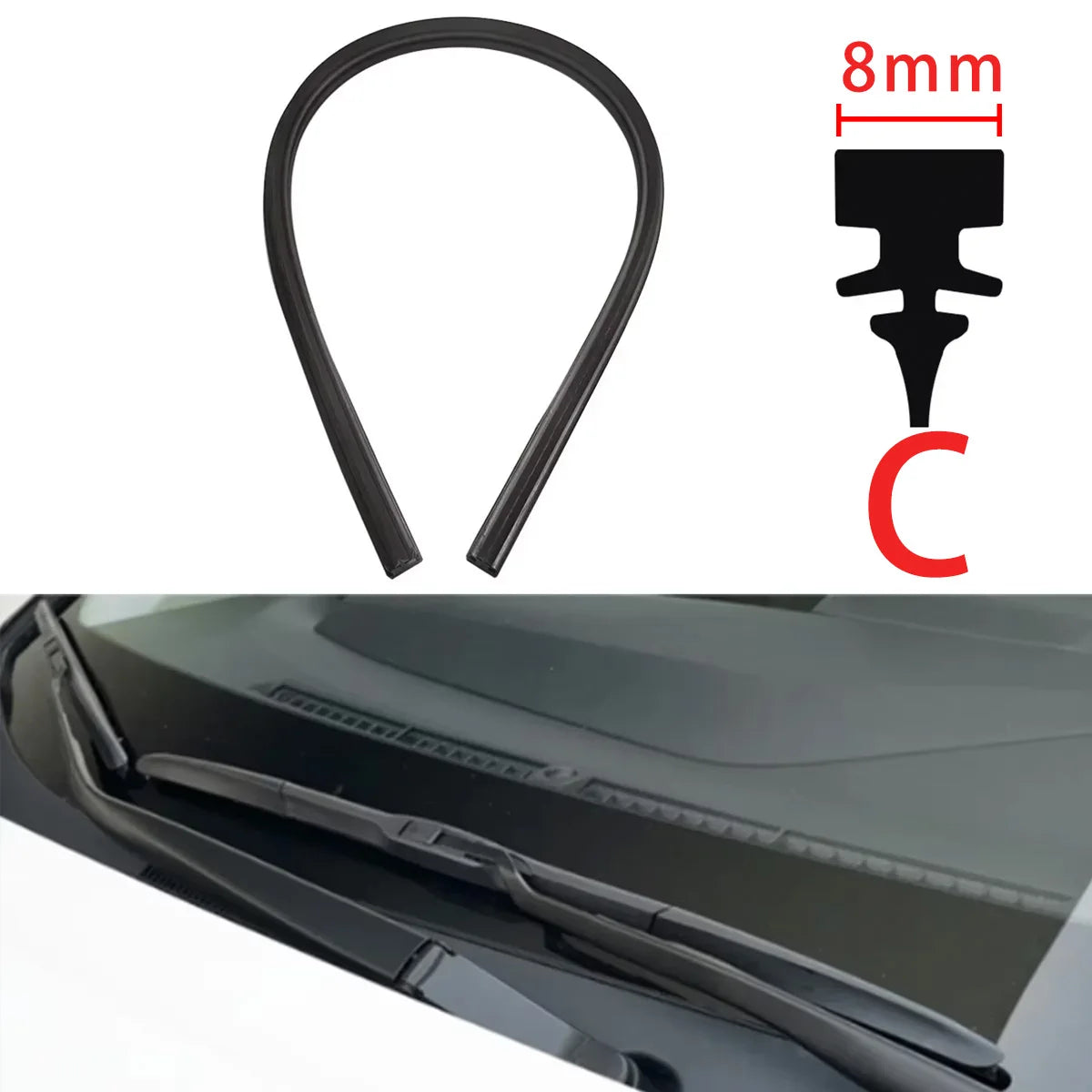 1PC Car Windshield Wiper Rubber Strips Car Accessorie Wiper Blade Replacement Parts All Seasons Windshield Wiper Blades Blade
