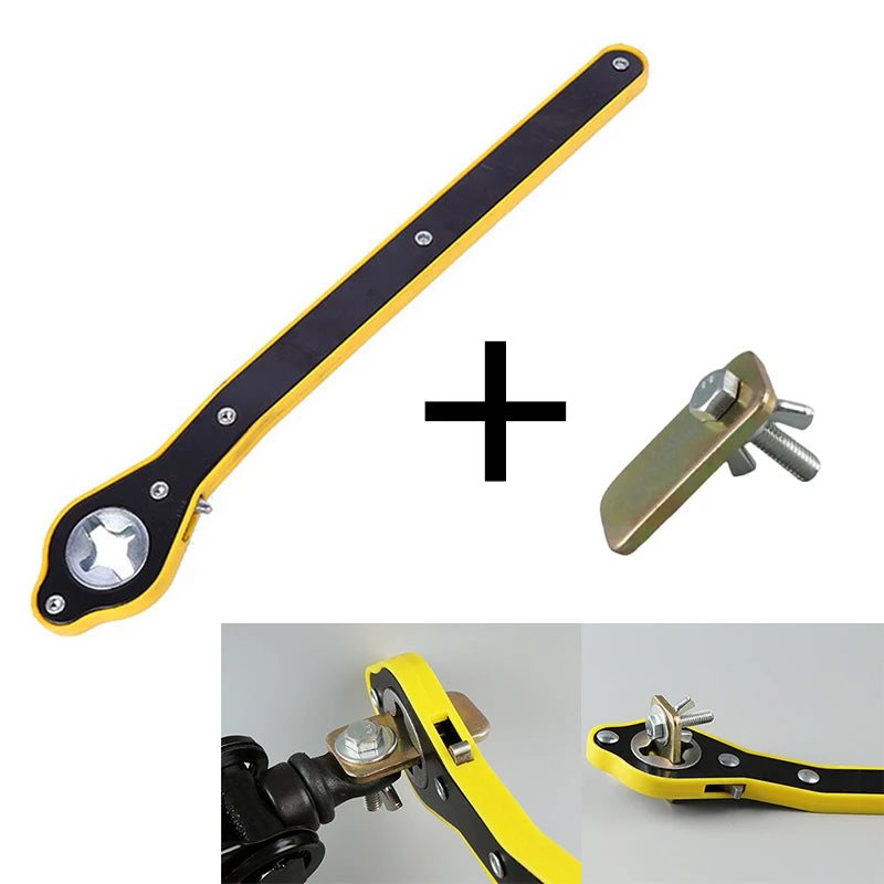 Automotive Labor-Saving Long Handle Jack Ratchet Wrench Automotive Key Tire Suspension Ear Wrench Automotive Maintenance Tool