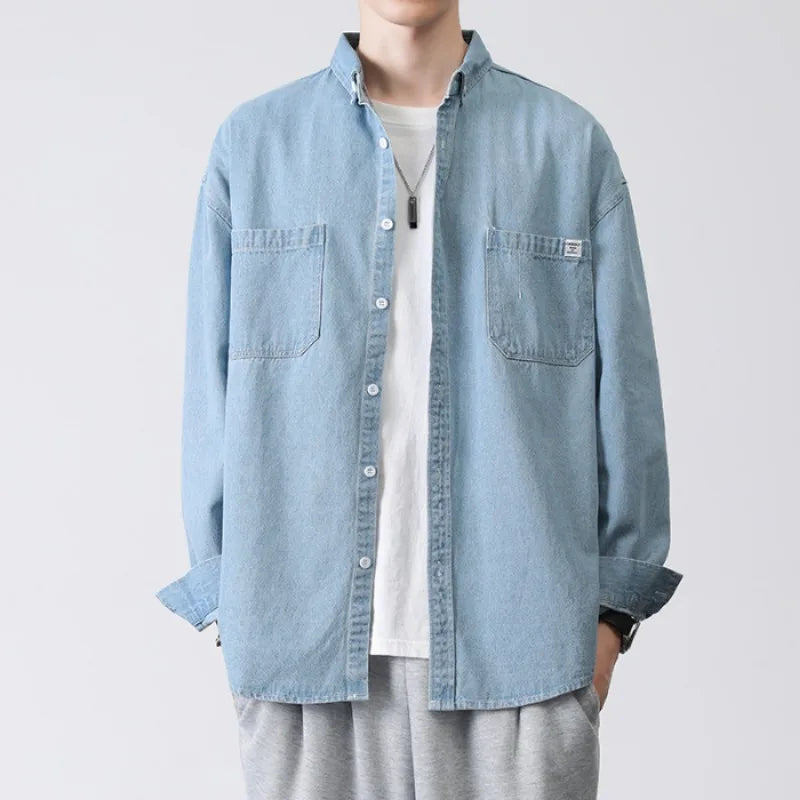 Menswear Shirt Long Sleeve Denim Shirt Casual Loose Fit New Autumn Winter Trendy Unisex Comfort Fashion