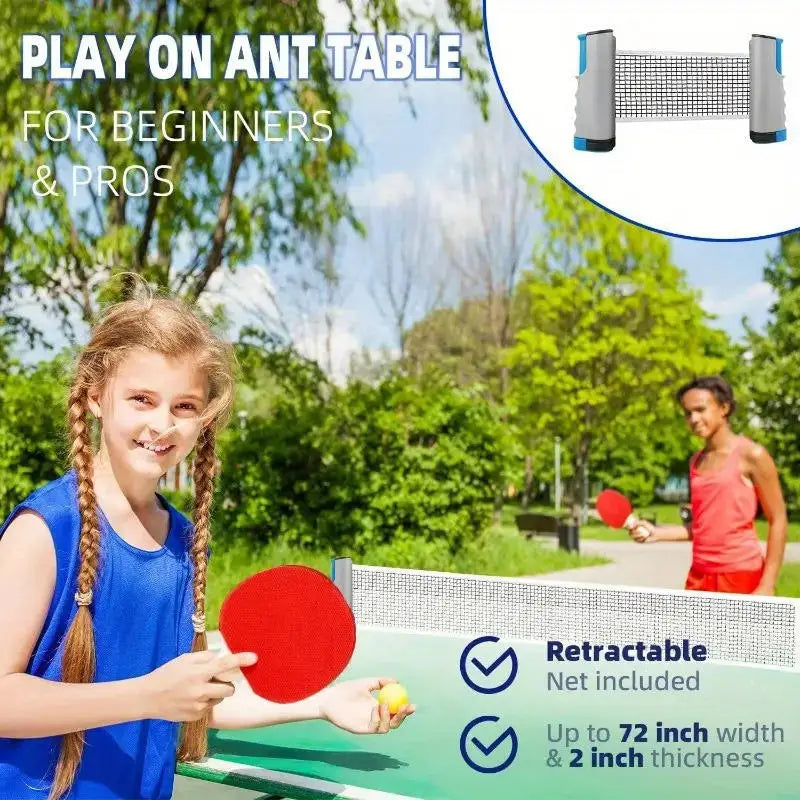 Table Tennis Net Anywhere Retractable Rack Sports Portable Replacement Ping Pong Post Net Exercise Accessories Equipments