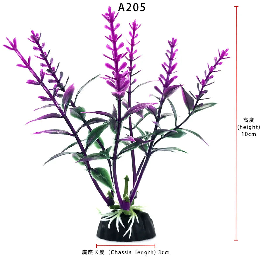 Aquarium Decorations Simulated Aquatic Plants Fish Tank Landscaping Plastic Seagrass Ornaments for Aquatic Pet Supplies