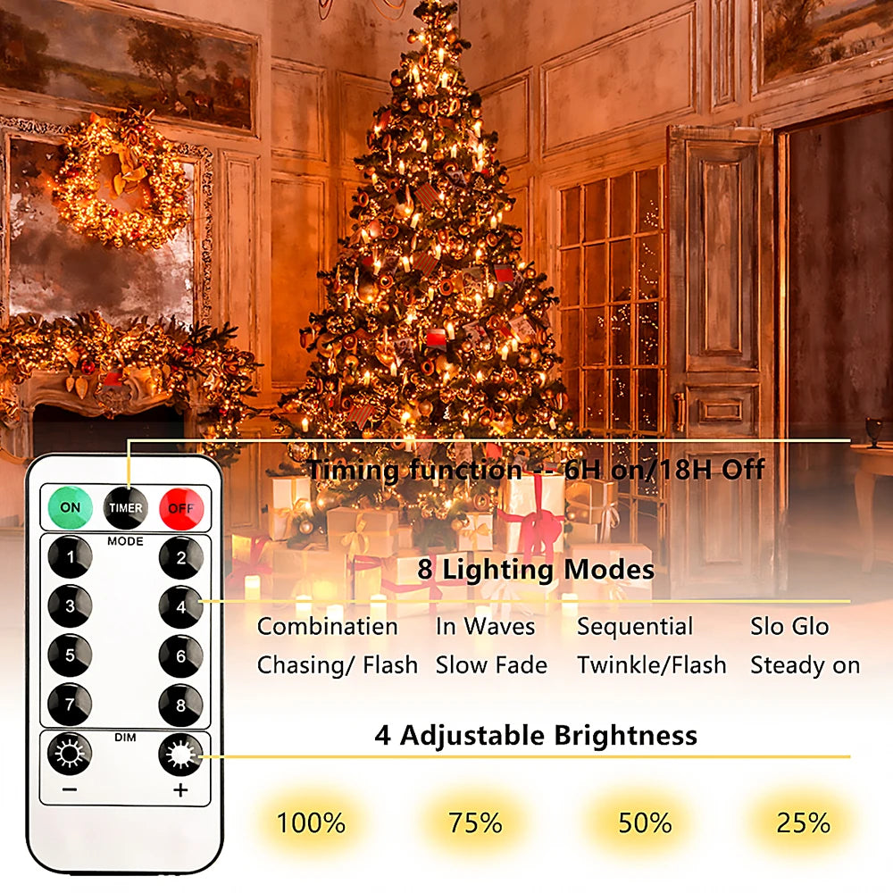 5M/10M/20M USB LED String Lights Copper Silver Wire Garland Light Waterproof Fairy Lights For Christmas Wedding Party Decorative