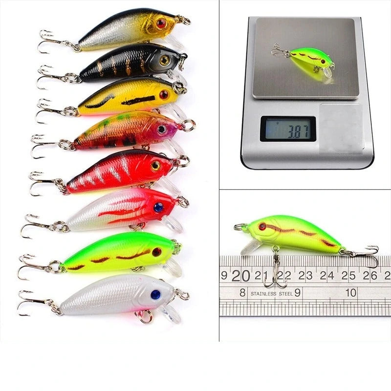 Fishing Lure Set Fishing Hard Bait Mini Minnow Floating Swing Crankbait Crazy Wobblers Artificial Bionic Crank Lures