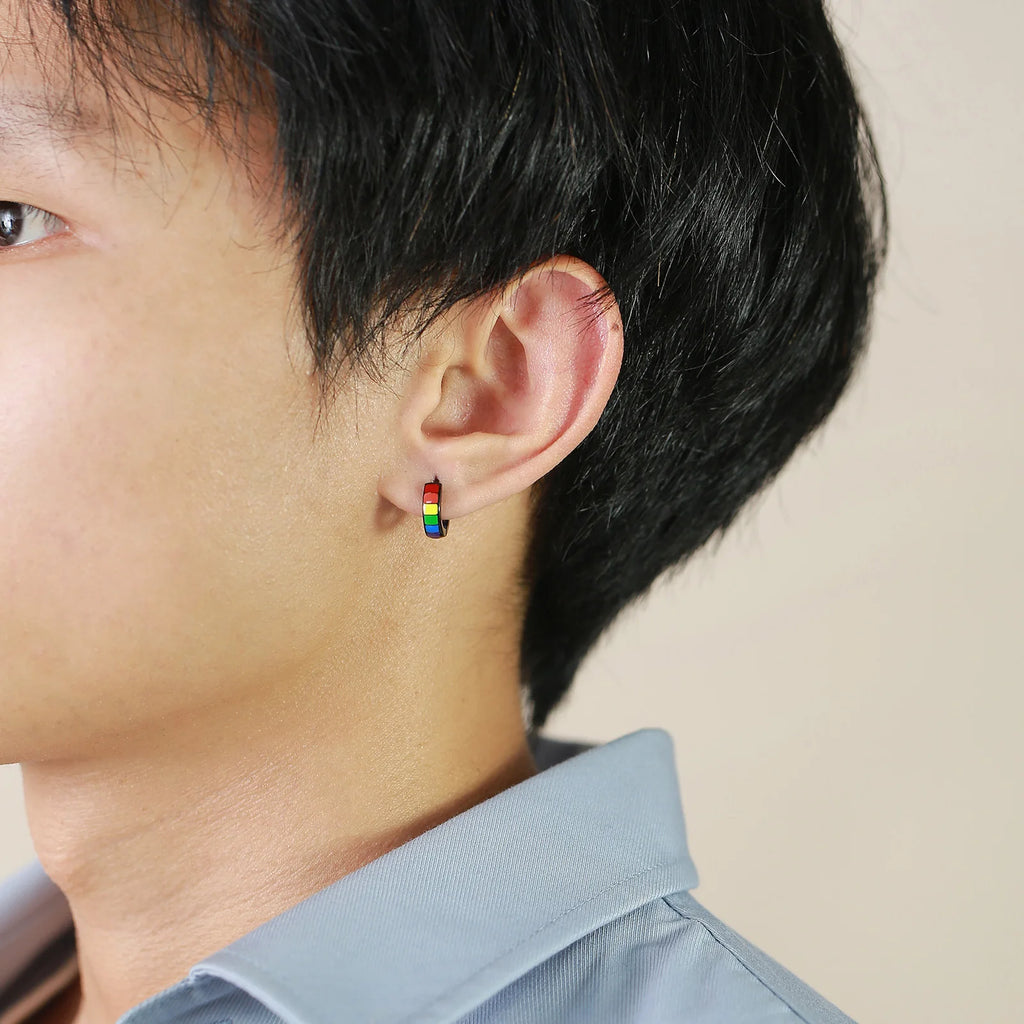 Fashionable Men's and Women's Stainless Steel Ring Earrings Without Ear Holes Ear Clips Jewelry Gifts