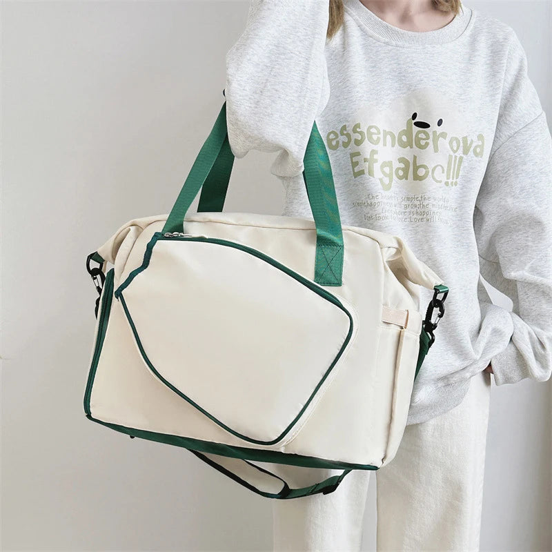 All-Sport Racket Backpack large Capacity Ventilated Shoe StorageWaterproof Tennis Duffel with Detachable Shoulder Strap