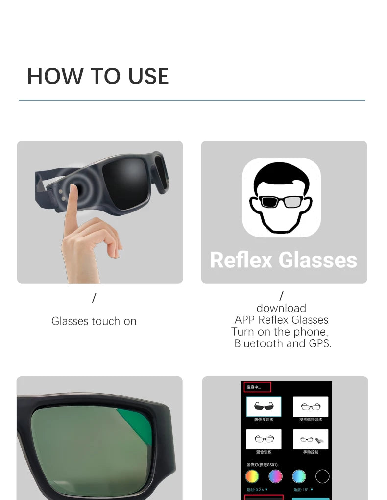 Training sports glasses can be used in basketball, football, badminton and other scenarios to exercise reaction ability