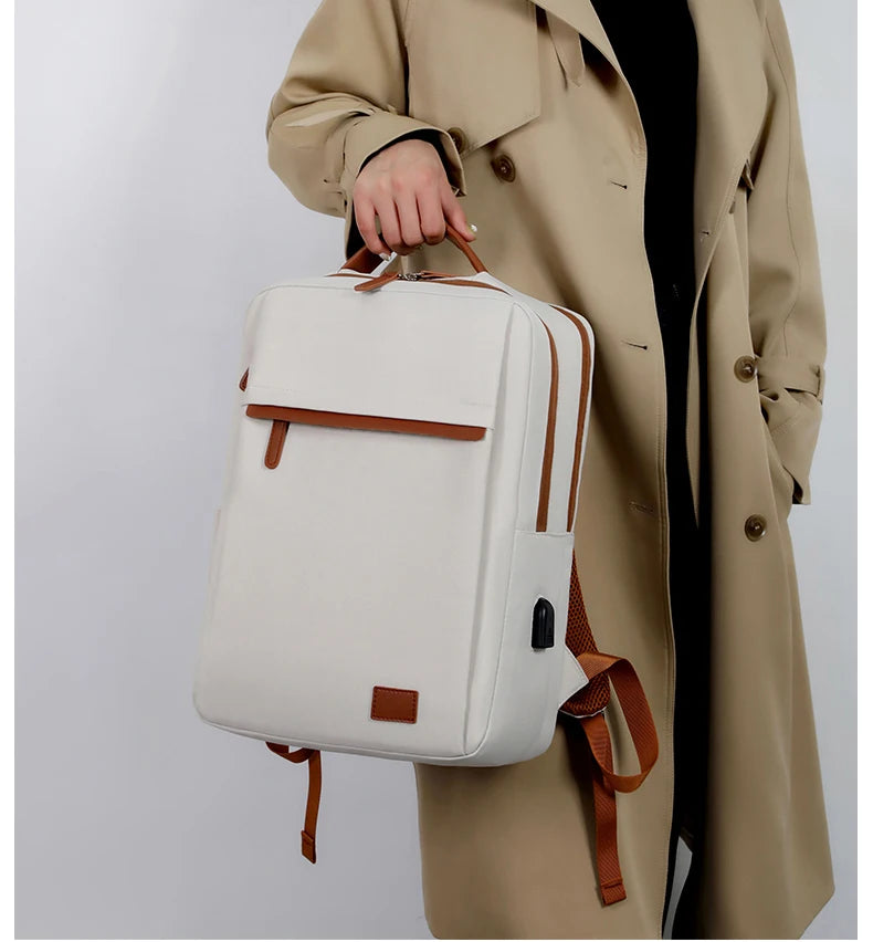 Fashionable and Simple Large-Capacity Backpack for Daily Commuting and Office Use