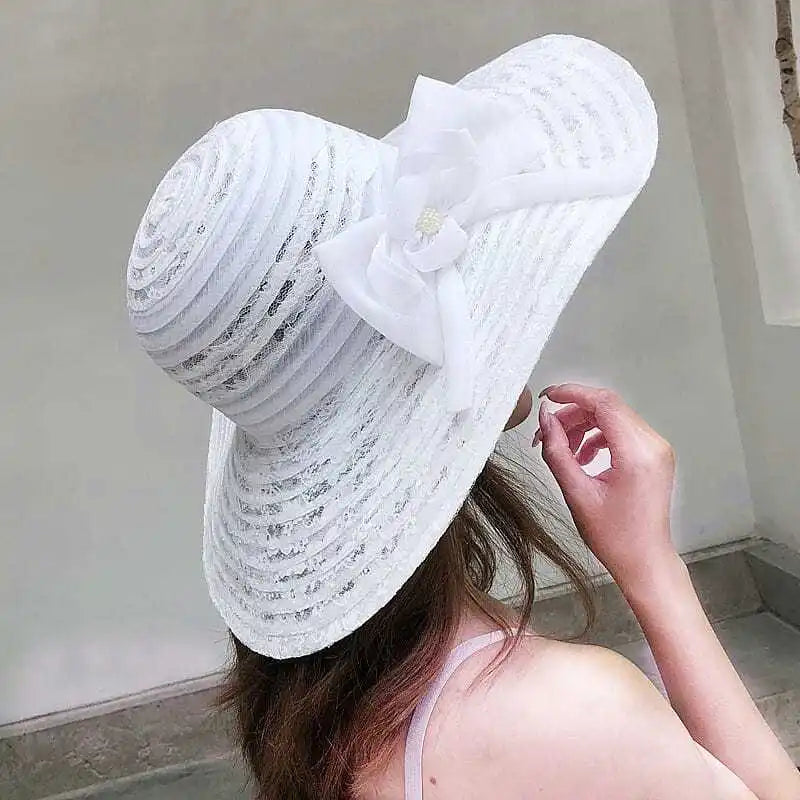 Hats for women in summer, beach hats, seaside outings, face covering, sun protection, large brim sun hats, foldable sun hats