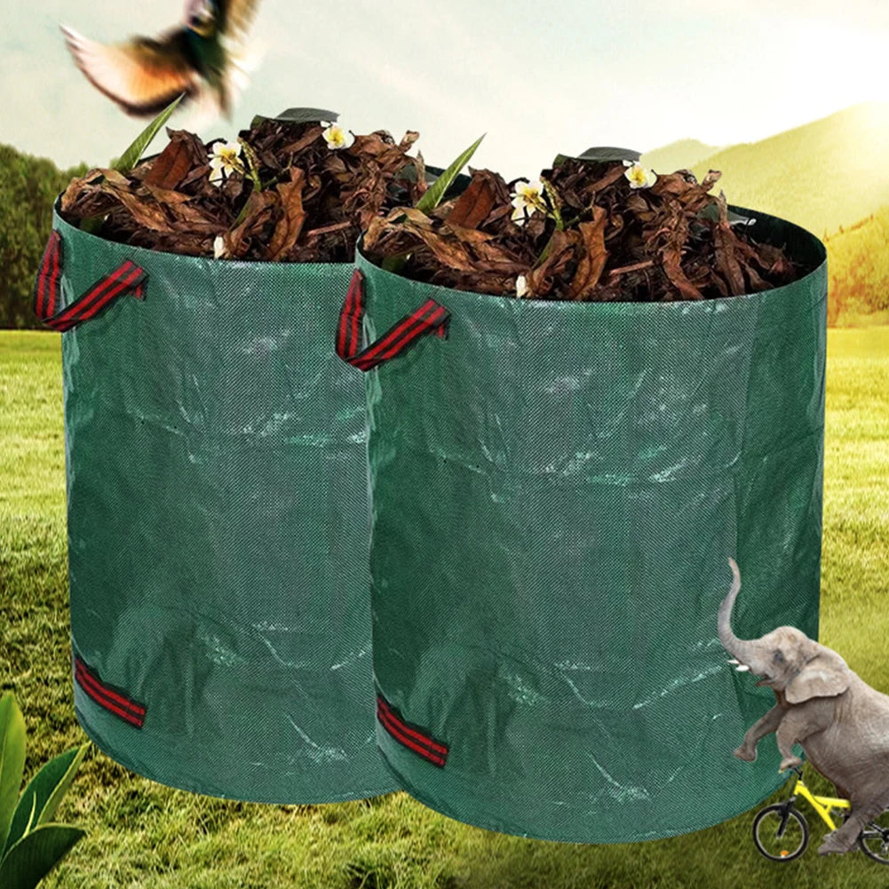 60-500L Garden Leaf Bag Foldable Garden Waste Bag Reusable Garden Garbage Bag Garden Leaf Collector Fallen Leaves Basket