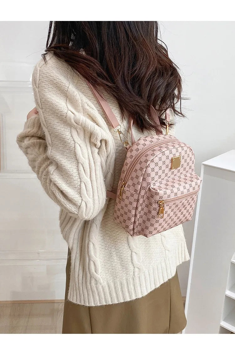 Classic Women Backpack Fashion School Bags Female Daily Shopping Girl Small Backpacks Schoolbags 2025 Ins