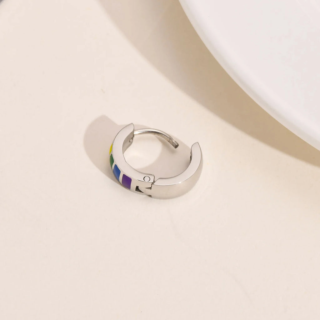 Fashionable Men's and Women's Stainless Steel Ring Earrings Without Ear Holes Ear Clips Jewelry Gifts