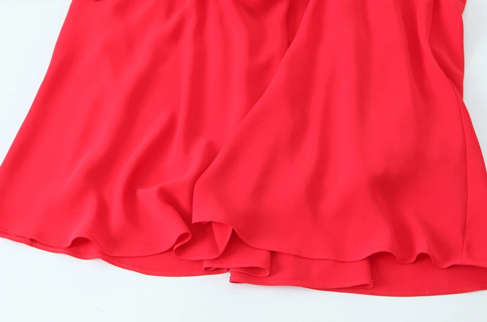 Draped Midi Dress for Women, Straight Neck, Thin Straps, Backless Female Dresses, Chic Fashion
