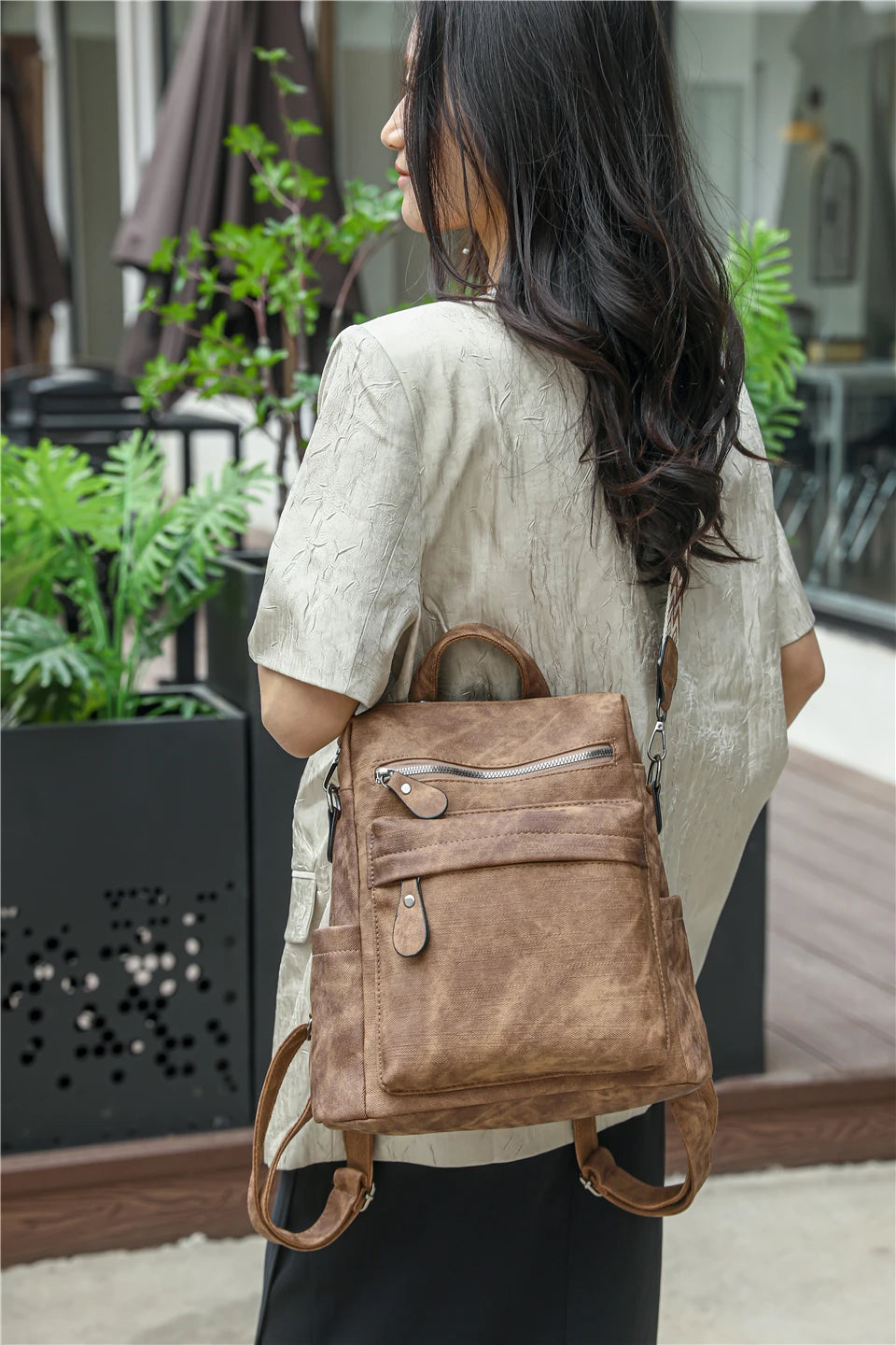Fashion Backpacks Women Shoulder Bag Big Travel Bagpack Ladies Daypacks Large School Bags High Quality Leather Rucksacks Female