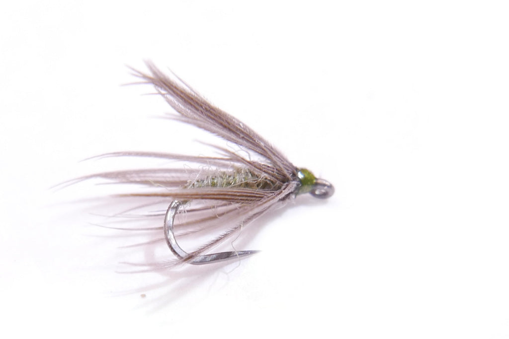 Little Olive Soft Hackle (size 18, 3 flies)