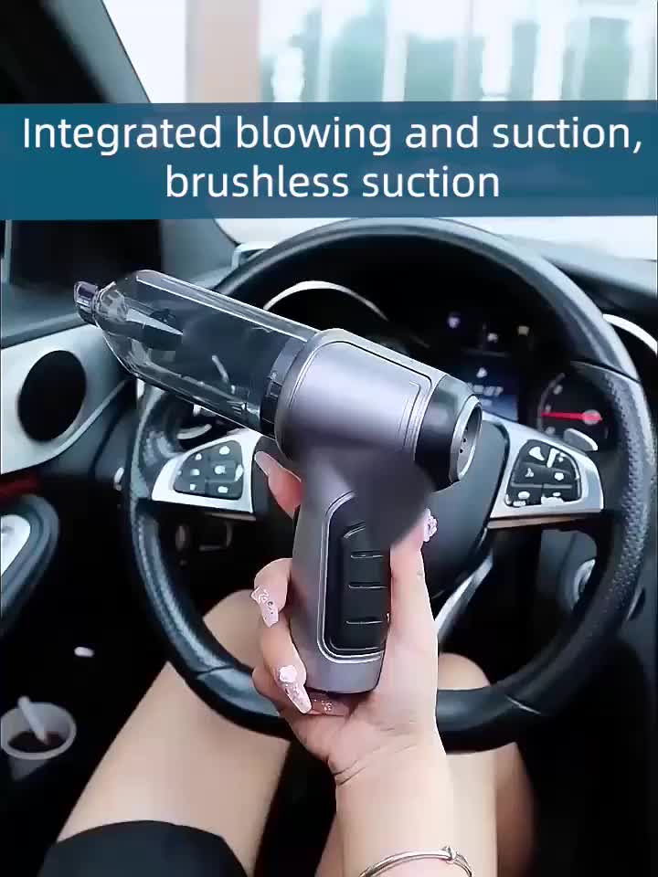 3-in-1 Pink Portable Handheld Wireless Vacuum Cleaner - Compact Car Vacuum with Strong Suction Power for Dry and Wet Cleaning - Cordless, Lightweight, and Easy to Use for Car Interiors and Tight Spaces