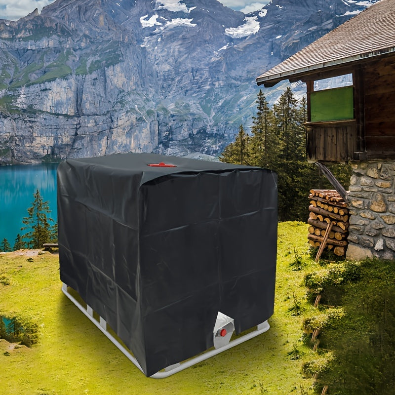 Waterproof Polyester Sunshade Cover - 1pc IBC Tote Cover For Outdoor Garden 1000L Rain Barrel Protective Cover