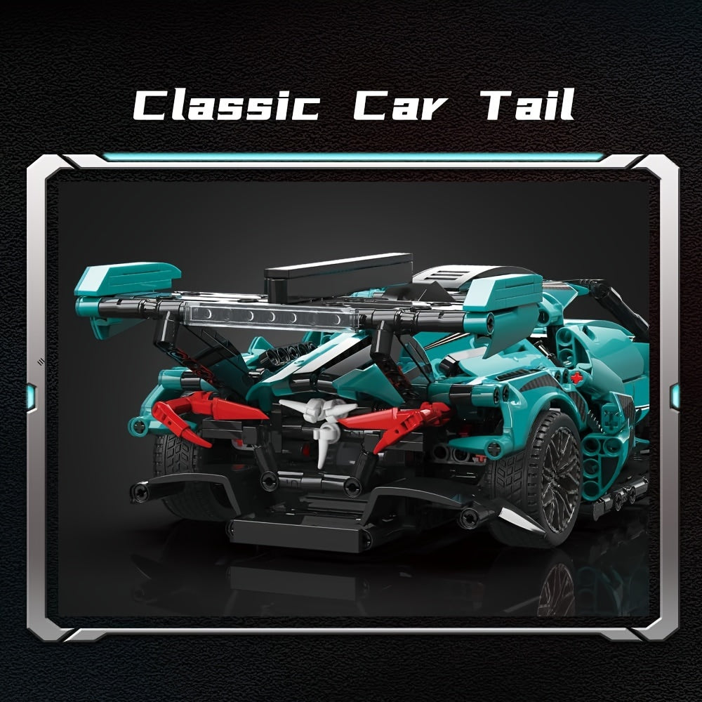 Sports Car Building Blocks Toys Adults Kits, Adults Challenging Racing Car Building Blocks Kit, 1:14 1391 Pieces Car Model Building Set DIY Toys