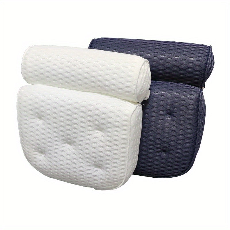 1pc Spa-like Bathtub Pillow with Non-Slip Suction Cups for Neck and Back Support bathroom accessories Bath/Bathroom Accessories