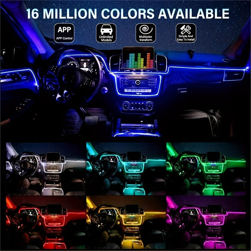 236-inch Optical Fiber, Automotive LED Light Strip, 5-in-1 Automotive Ambient Lighting Kit,