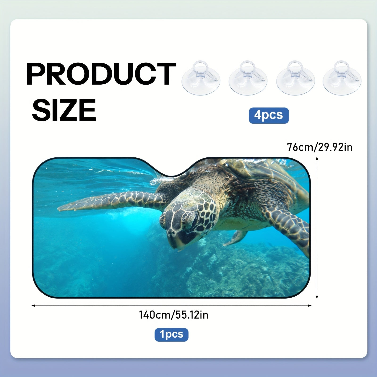 Sun Protection, 1pc Turtle-Themed Windshield Sunshade for Cars, Foldable, Easy to Install, Universal, UV Protection And Heat Dissipation, Automotive-Interior Accessories, A Gift for My Father